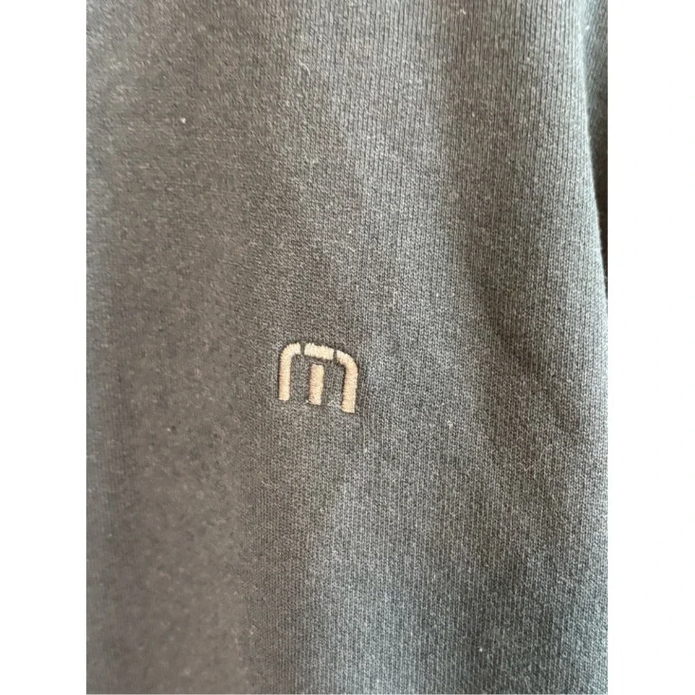 Travis Mathew Quarter Zip Pullover Black Mens L Mock Neck Pockets Consign